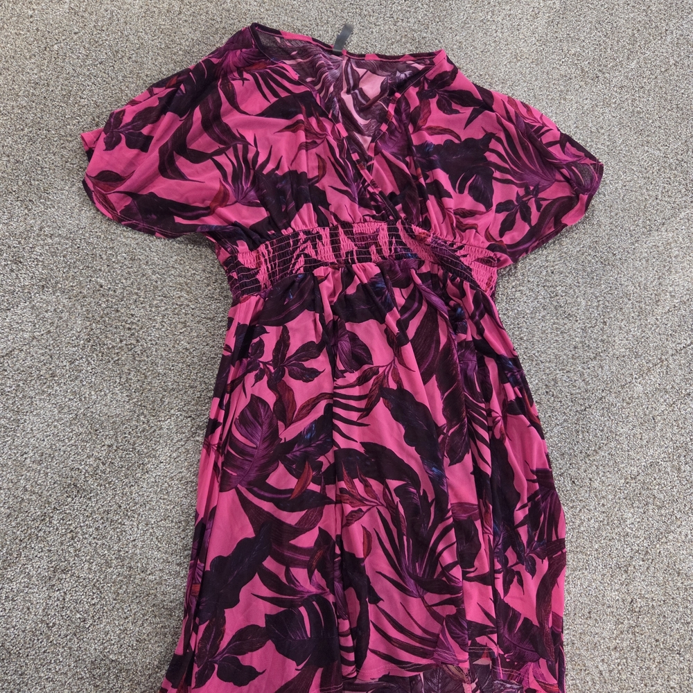 Torrid Pink and Black Swim Coverup